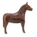 Escultura Em Madeira Recuperada Cavalo