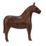 Escultura Em Madeira Recuperada Cavalo