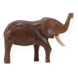 Escultura Em Madeira Recuperada Elefante