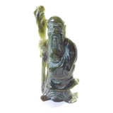 Escultura Em Pedra Jade Sábio Chinês