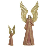 Escultura Em Resina Anjo rose 27cm