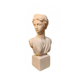 Escultura Estátua Busto Grego Feminino Deusa Ártemis Luxo