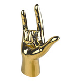 Escultura Estatueta Decorativa Mão Irada Símbolo