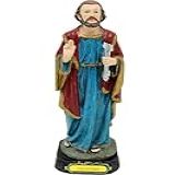 Escultura Imagem De São Pedro Estatueta Enfeite Resina 16cm