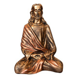 Escultura Imagem Jesus Cristo Meditando Decoração Resina