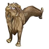 Escultura Leão Luxo Em Fibra De Vidro Linha Premium