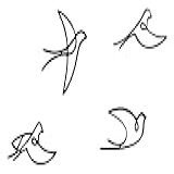 Esculturas Pássaros Minimalista Parede Mdf Preto Aplique Decoracao Sala Quarto