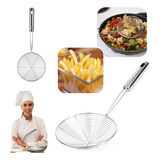 Escumadeira Utensílio Cozinha Fritura Inox 12cm