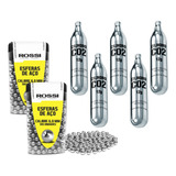 Esfera Aço Pistola Pressão C11 M9 6mm Kit 200un 5 Co2 12g