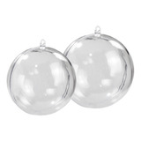 Esferas Bola De Acrílico Transparente Natal 5cm 7cm 10 Cada