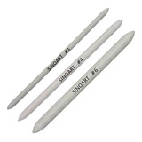 Esfuminho Para Desenho Sinoart Kit Com 3 Unidades