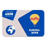 Esim Internacional Europa Plus 30 Países 30gb 30 Dias