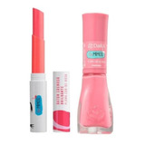 Esmalte E Batom Dailus Flamimos Pluma Cor De Rosa kit 