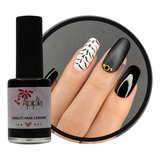 Esmalte Para Carimbo De Decoração De Unhas Apipila Preto