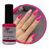 Esmalte Para Carimbo De Decoração De Unhas Apipila Rosa