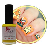 Esmalte Para Carimbo De Decoração De Unhas Apipila Verde