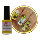 Esmalte Para Carimbo De Unhas Apipila Amarelo Metálico