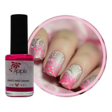 Esmalte Para Carimbo De Unhas Apipila Rosa Metálico