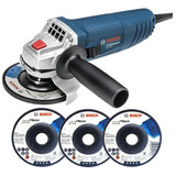 Esmerilhadeira Angular 850w 115mm Gws 850 3 Discos Bosch