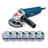 Esmerilhadeira Angular Bosch Mod Gws 850 115mm Com 6 Discos