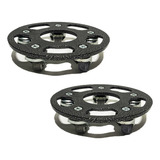Espaço Magazine Suporte Plantas E Vasos 2un Rodinhas Silicone 20cm Cor Preto Liso