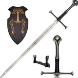 Espada Anduril Aragorn Senhor Dos Anéis Original Com Suporte