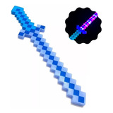Espada Brinquedo Minecarft Com Led E Som P Entrega Presente