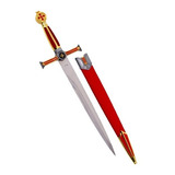 Espada Cavaleiro Templario Cruzadas Medieval Aço 85 Cm