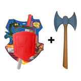 Espada De Brinquedo Infantil C Escudo Machado Medieval