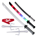 Espada De Brinquedo Katana Som E Luz C Sais Adaga Ninja Top