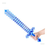 Espada De Brinquedo Som Luz Diamante Ninja Blocos Minecraft
