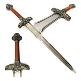 Espada Em Aço Conan O Barbaro Tamanho Real Suporte Parede