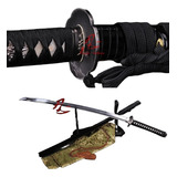 Espada Katana Afiada Aço Damasco 1060 1095 Forjada Corte