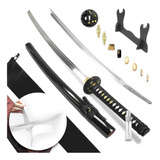 Espada Katana Iaito Full Tang 2 Pinos Afiada Aço Temperado