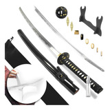 Espada Katana Iaito Full Tang Pinos Aço 1045 C Hamon Afiada