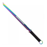 Espada Katana Rainbow Full Tang 70cm C Fio De Corte bainha