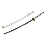 Espada Katana Samurai Branca Treino Bainha Suporte Mesa