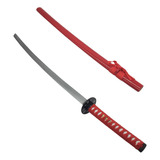Espada Katana Samurai Vermelha Pintura Laqueada
