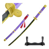 Espada Katana Zoro Enma Em Aço C Suporte One Piece