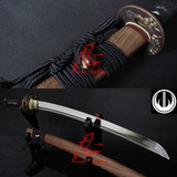Espada Média Samurai Wakizashi Afiada Tradicional
