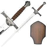Espada Medieval Highlander MacLeod- Réplica Com Suporte De Parede Em Madeira- Decorativa Para Cosplay