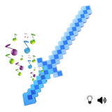 Espada Minecraft Brinquedo Com Som E Luz De Led Infantil