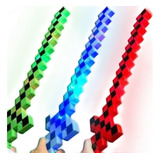Espada Minecraft Brinquedo Com Som Luz De Led Infantil
