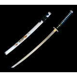 Espada Samurai Branca Katana Decorativa S Fio 1 03m Aço 440