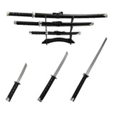 Espada Samurai Katana Ninja Kit Tres Conjunto Decorativas