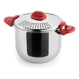 Espagueteira 5 Litros Panela Fogão Indução Em Inox Cores Top Cor Vermelho