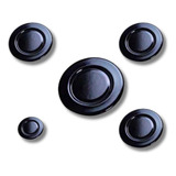Espalha Chama Tampinhas Preta Fogão Cooktop Fischer 5 Bocas