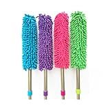 Espanador De Microfibra Com Cabo De Inox Extensível 97x7cm Cores Sortidas