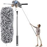 Espanador De Pó Extensível 2 80 Metros Microfibra Cabo De Aço Inoxidável Ajustável Haste Flexível Retrátil Limpeza De Áreas Altas E Locais Difíceis Limpador De Tetos Armários Ventiladores Persianas