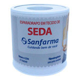 Esparadrapo Branco Tecido Em Seda Sanfarma 50mmx4 5m 24 Unid